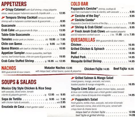 pappasito's menu|pappasito's menu with prices.